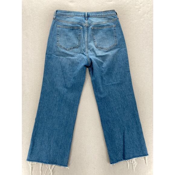 J.Crew High Rise Cropped Kick Out Jeans 1996 Semi Stretch Women's 29 Blue Denim - Picture 15 of 15